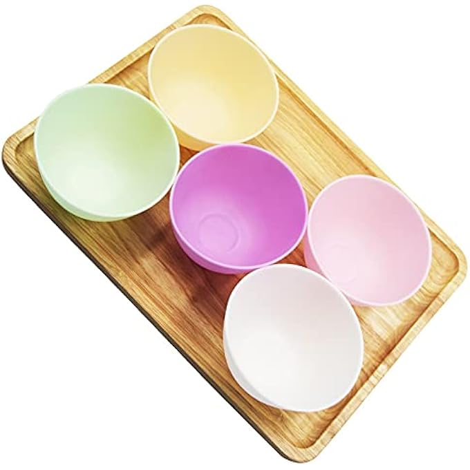 Lokusel 5PCS 3.3INCH MULTI-COLOR SILICONE BOWL FACIAL MASK MIXING BOWL DIY MIX BOWL FOR HOME USE,FACIAL MASK, MUD MASK AND OTHER SKINCARE PRODUCTS(8.5 X 5 CM) - Image 4
